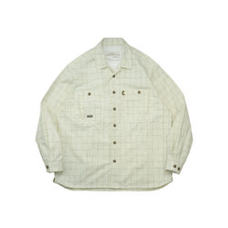 STRL 25SS Utility Outdoor Check Shirt｜アウトドア ゆったり 長袖 (milky)