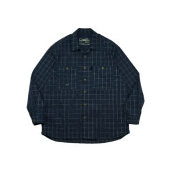 STRL 25SS Utility Outdoor Check Shirt｜アウトドア ゆったり 長袖(Dark blue)