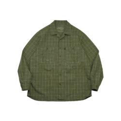STRL 25SS Utility Outdoor Check Shirt｜アウトドア ゆったり 長袖 (Army Green)