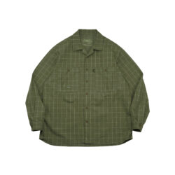 STRL 25SS Utility Outdoor Check Shirt|アウトドア ゆったり 長袖 (Army Green)