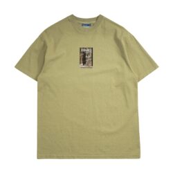 BADMIND 25SS「喫煙有害」ルーズカジュアルクルーネックストリートTシャツ(Khaki)