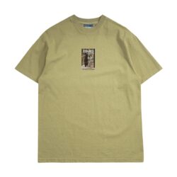 BADMIND 25SS「喫煙有害」ルーズカジュアルクルーネックストリートTシャツ(Khaki)