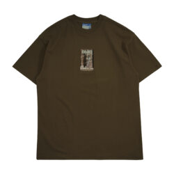BADMIND 25SS「喫煙有害」ルーズカジュアルクルーネックストリートTシャツ(Coffee Brown)