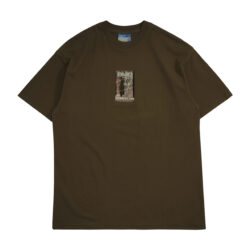 BADMIND 25SS「喫煙有害」ルーズカジュアルクルーネックストリートTシャツ(Coffee Brown)