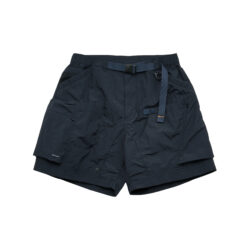 STRL 25SS アシンメトリー大容量ポケット 撥水調節可能アウトドアカーゴショーツ（Dark blue)